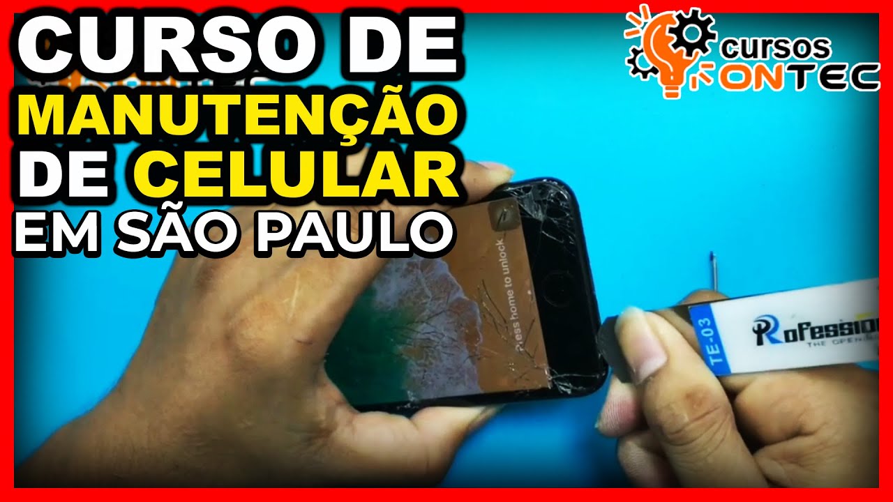 Curso de Manuten&ccedil;&atilde;o de Celular SP - Curso de Celular Sp - Como Trocar Tela iPhone 7