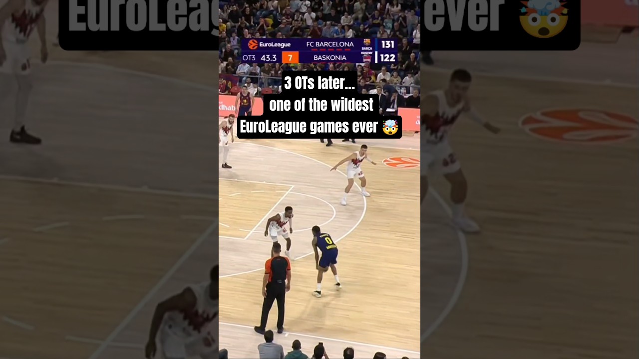 3 OTs later 🤯 one of the WILDEST EuroLeague games ever | Final Minutes Barselona - Baskonia