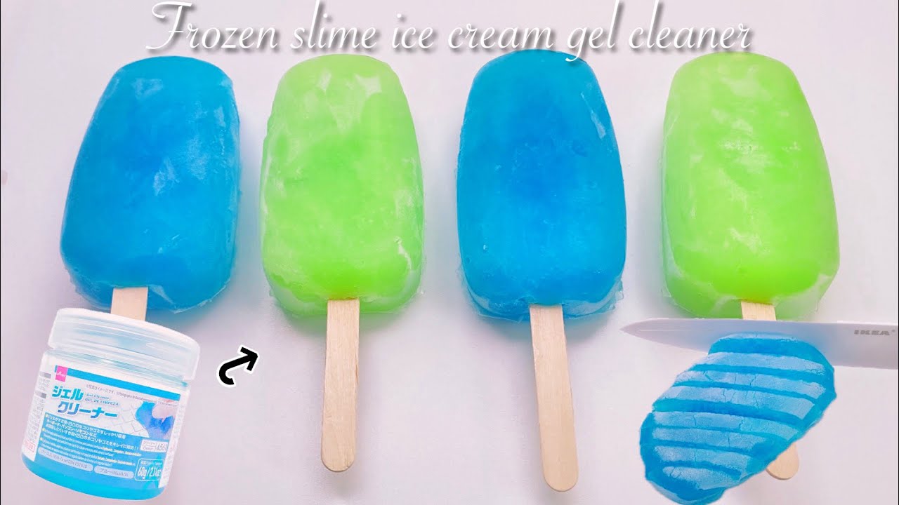 【ASMR】🍧冷凍スライムジェルクリーナーアイスクリーム🍧【音フェチ】Frozen slime ice cream gel cleaner