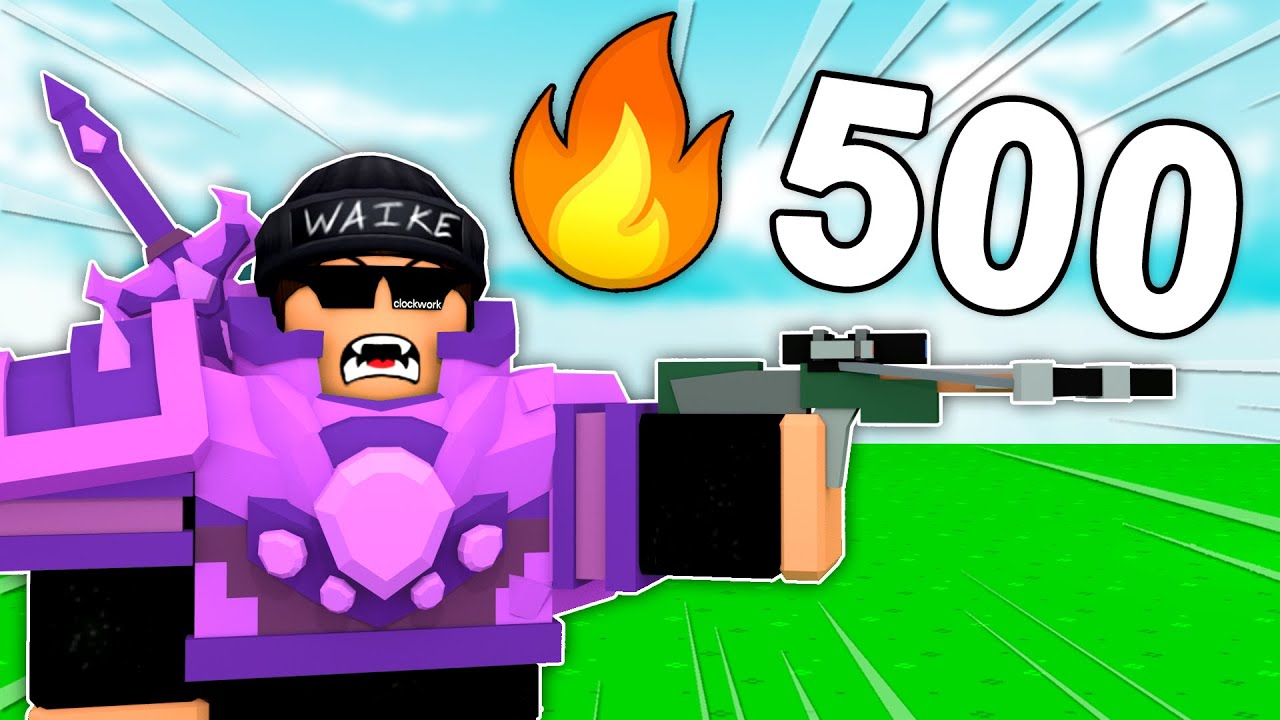 I got 500 WINS in Roblox Bedwars...