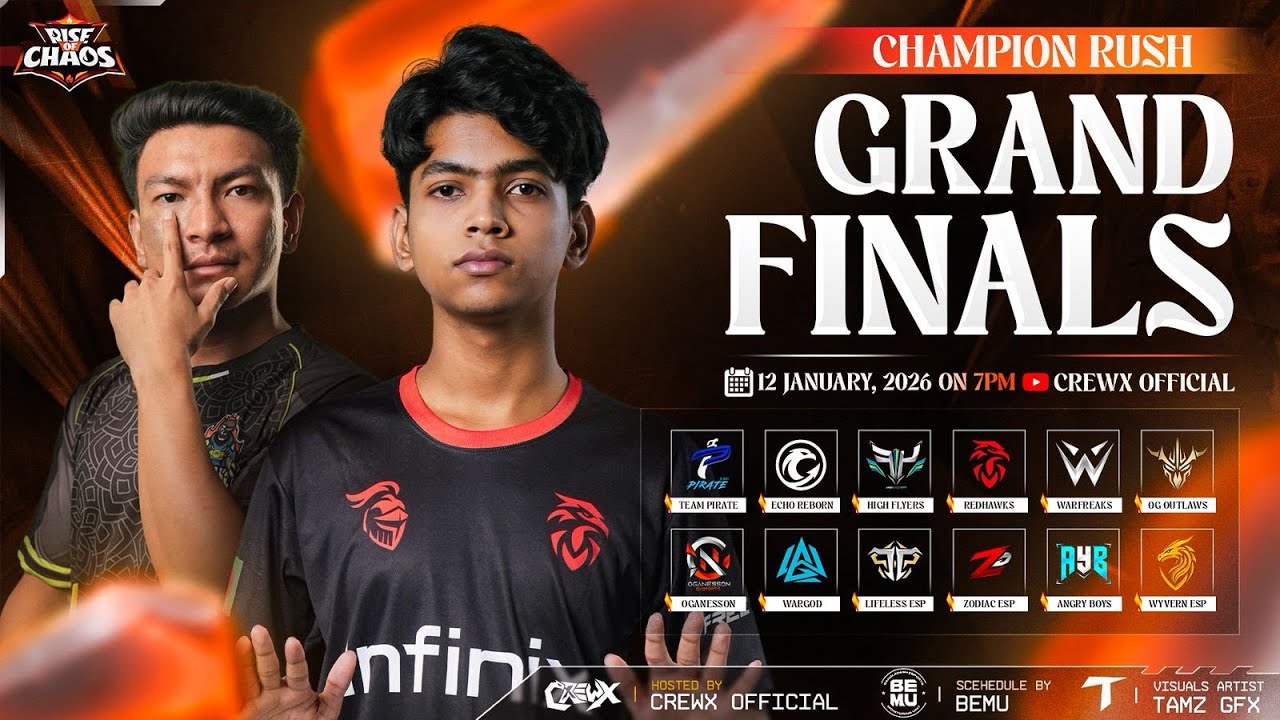 [🔴LIVE ] RISE OF CHAOS | CHAMPION RUSH | CREWX OFFICIAL @Blade_On_Top