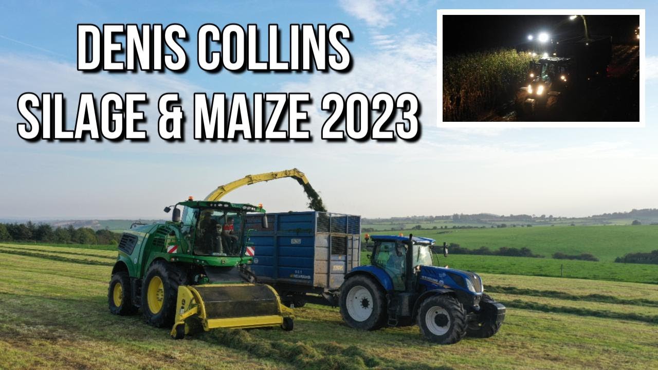 Denis Collins Agri at SILAGE & MAIZE into the night!! ~ Silage 2023 JohnDeere 9700 Harvester!!
