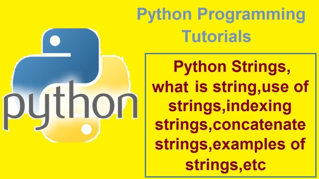 Python Programming Tutorials - 4 - Strings Part 1