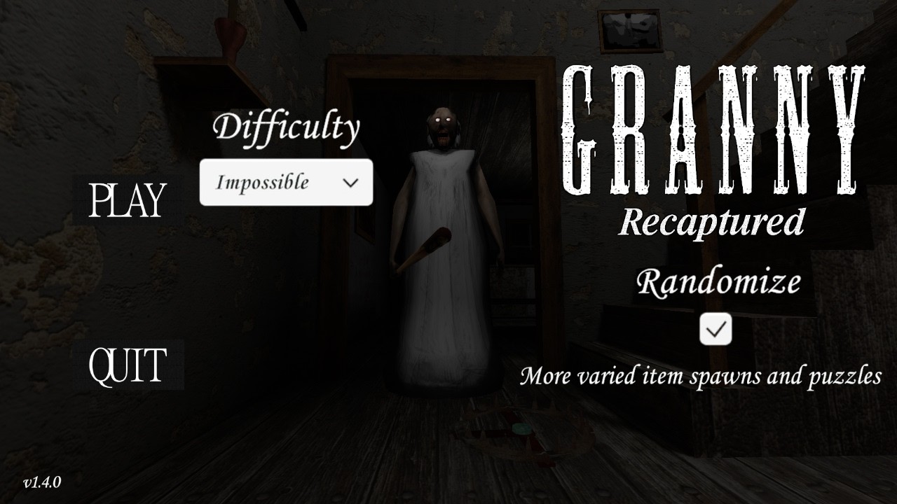Granny Recaptured - Impossible Mode With Customize spawns Option (Sewer Escape)