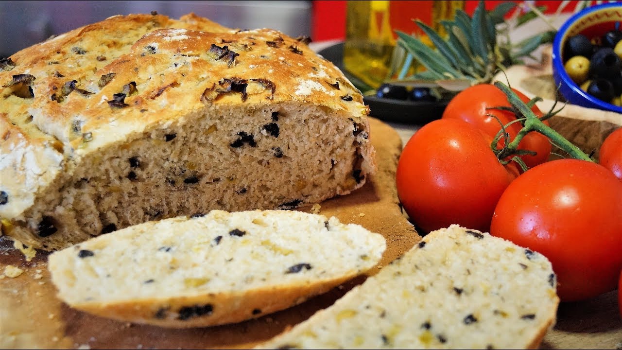 Pan de aceitunas y cebolla receta super fácil ¿Te lo vas a perder?