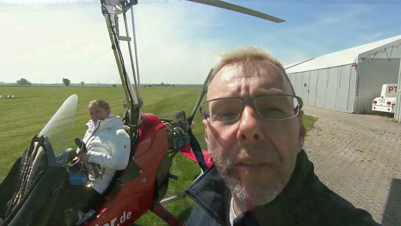 Tragschrauber Gyrocopter Familien-AUSFLUG Fahrschule Hippler