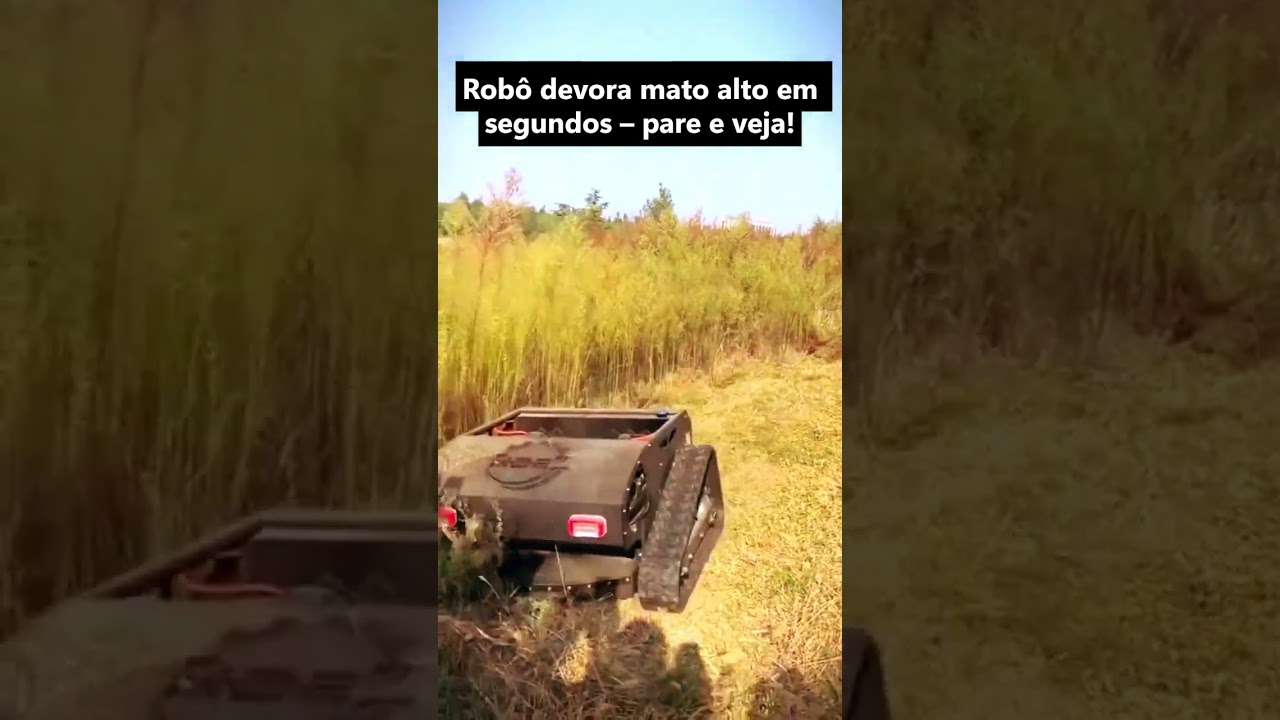 🔥 Incr&iacute;vel Ro&ccedil;adeira Rob&ocirc; RC com Esteiras &ndash; Adeus Mato Alto! #shorts