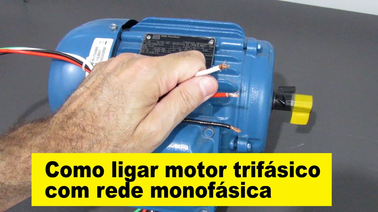 Como ligar motor trifásico com rede monofásica