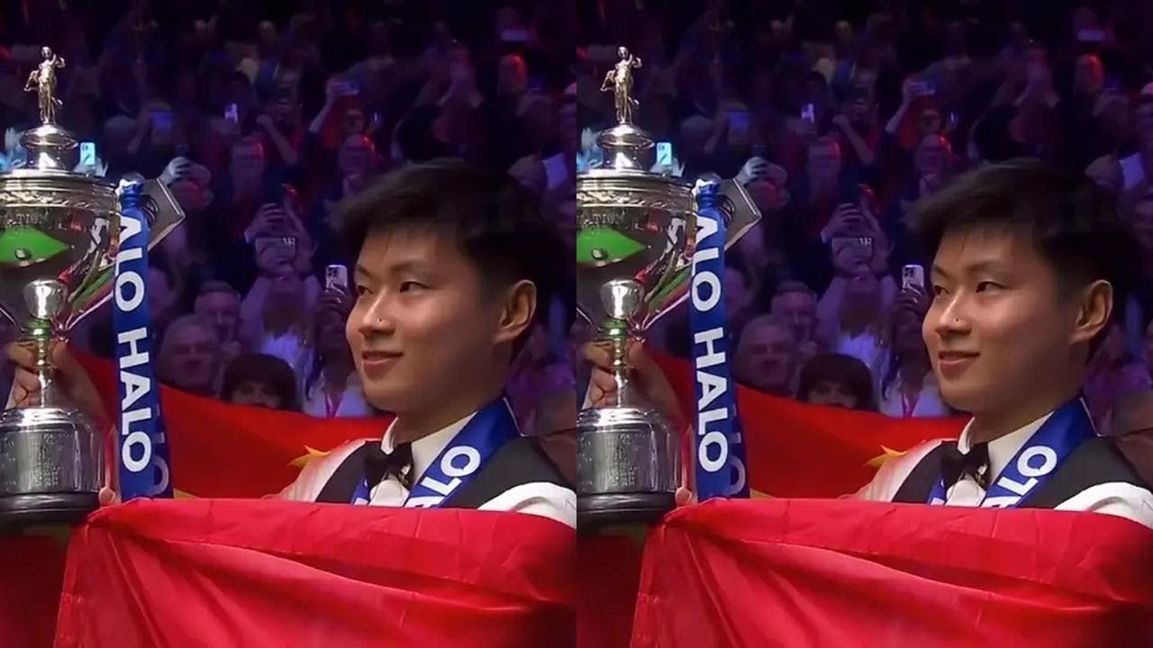中国斯诺克历经30年终于圆梦，赵心童世锦赛18:12捧杯夺冠 #赵心童 #斯诺克世锦赛决赛#斯诺克 #赵心童 夺冠