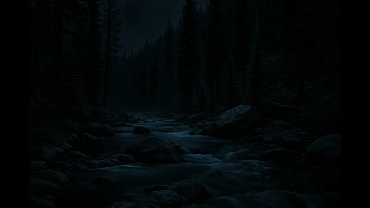 Nighttime River Soundscape | Gentle Flowing Water with Subtle Bird Chirps#17