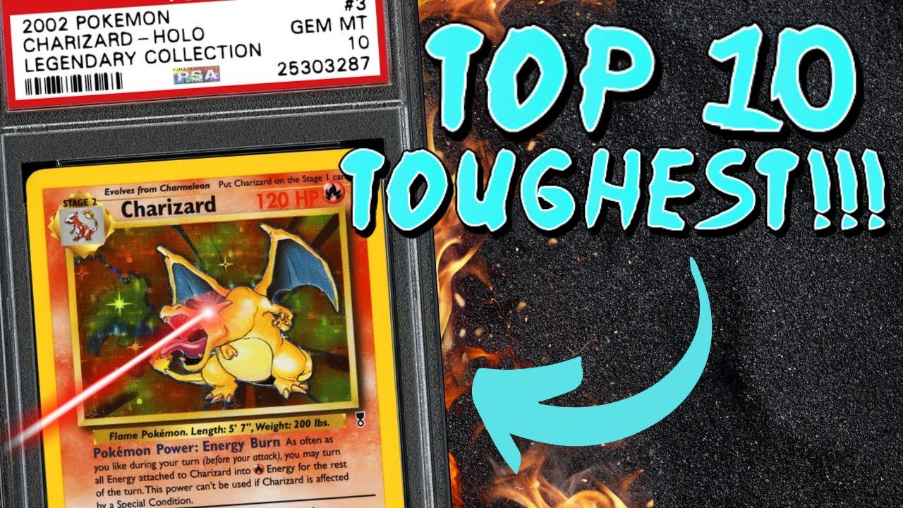 Top 10 Toughest PSA 10 Charizard Cards!
