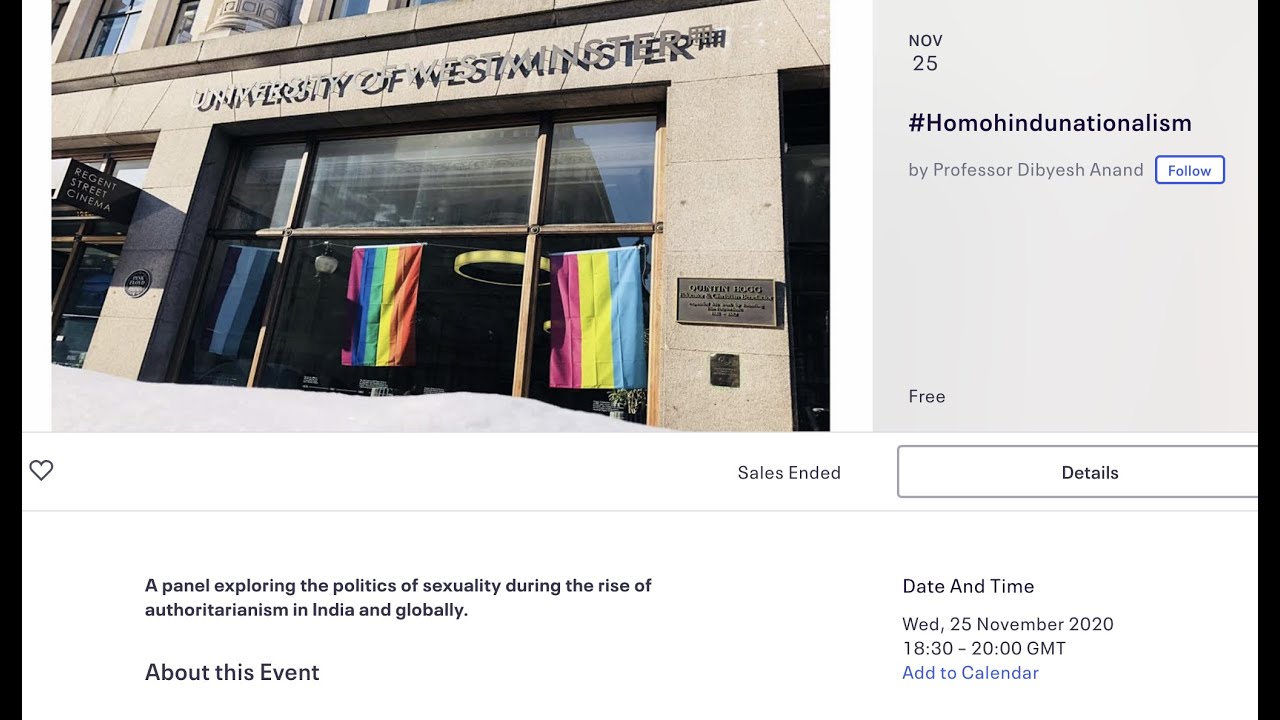 #HomoHinduNationalism: Panel on the politics of sexuality amidst growing global authoritarianism