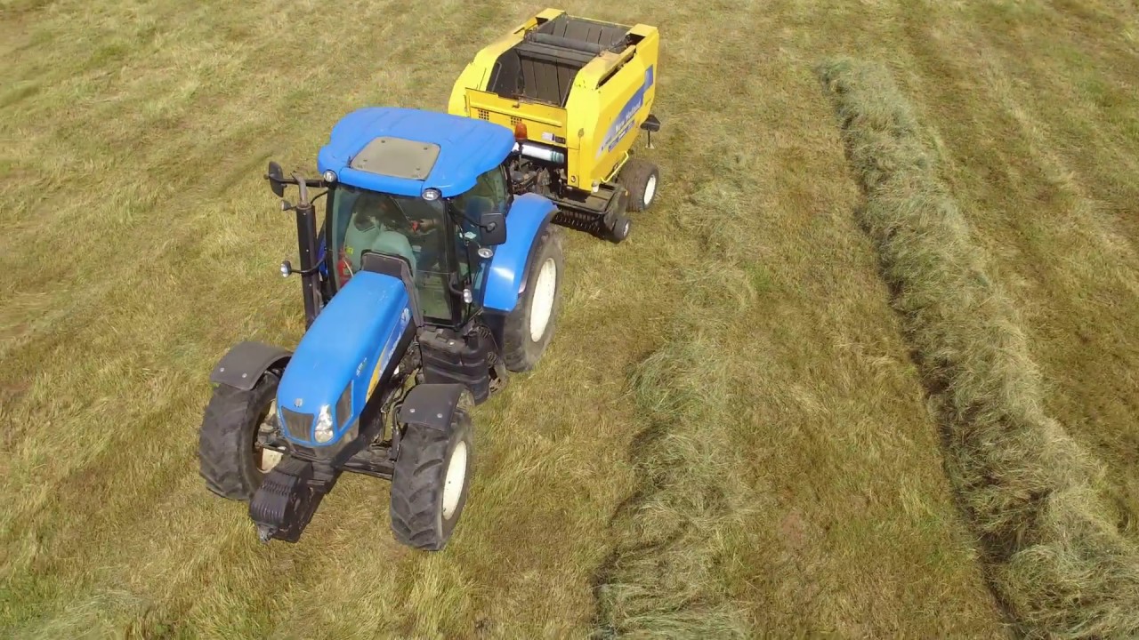 New holland t6080 vs BR7060 - DJI Phantom - UHD (4k)