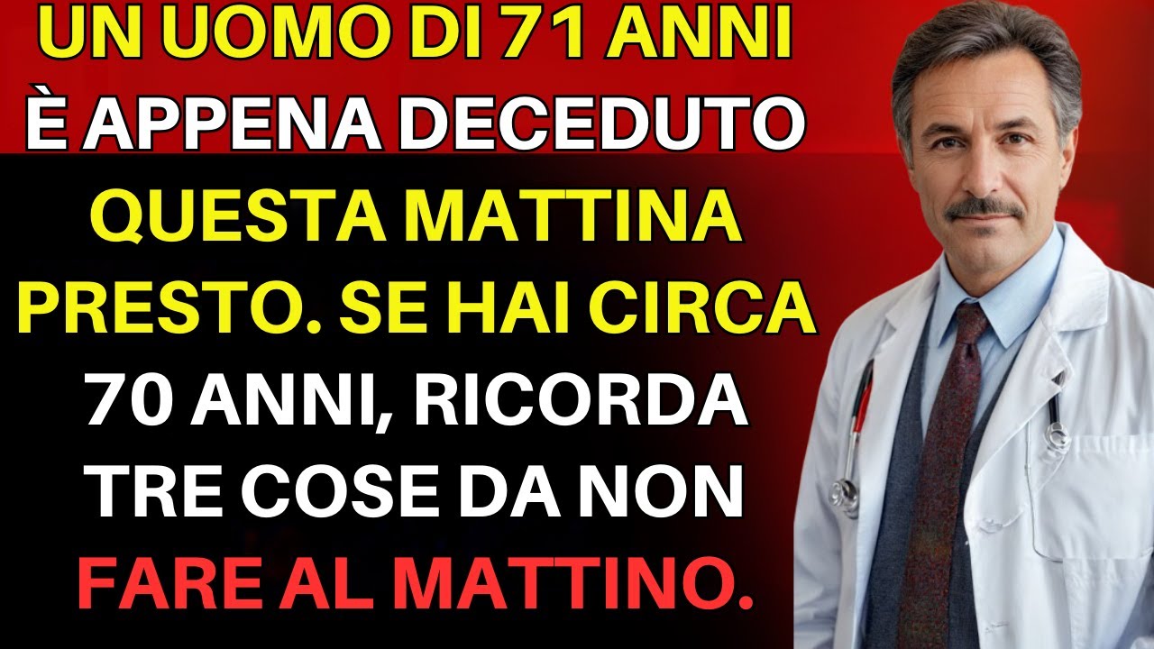 Un Uomo Di 71 Anni &Egrave; Deceduto Questa Mattina: Cosa Possiamo Imparare?
