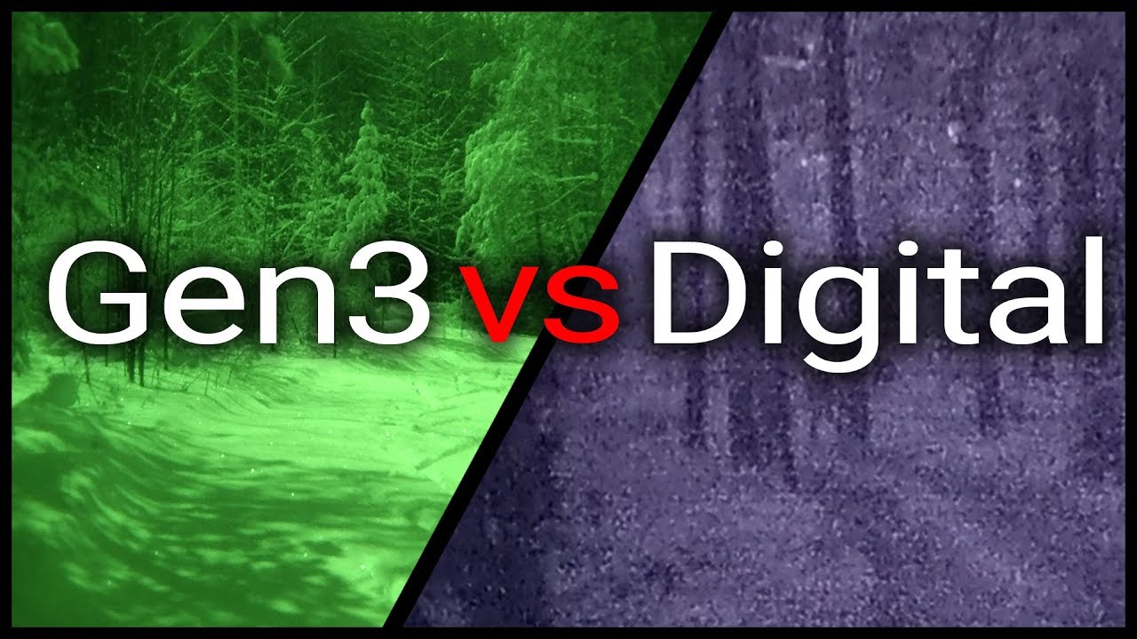 Image Intensifier Tube Gen3 vs Digital Camera