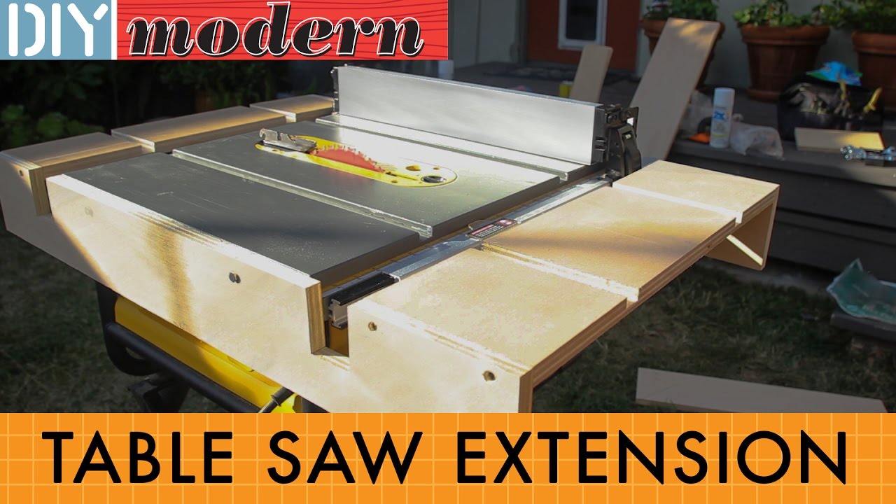 How to make a portable table saw extension for the DeWalt 7480