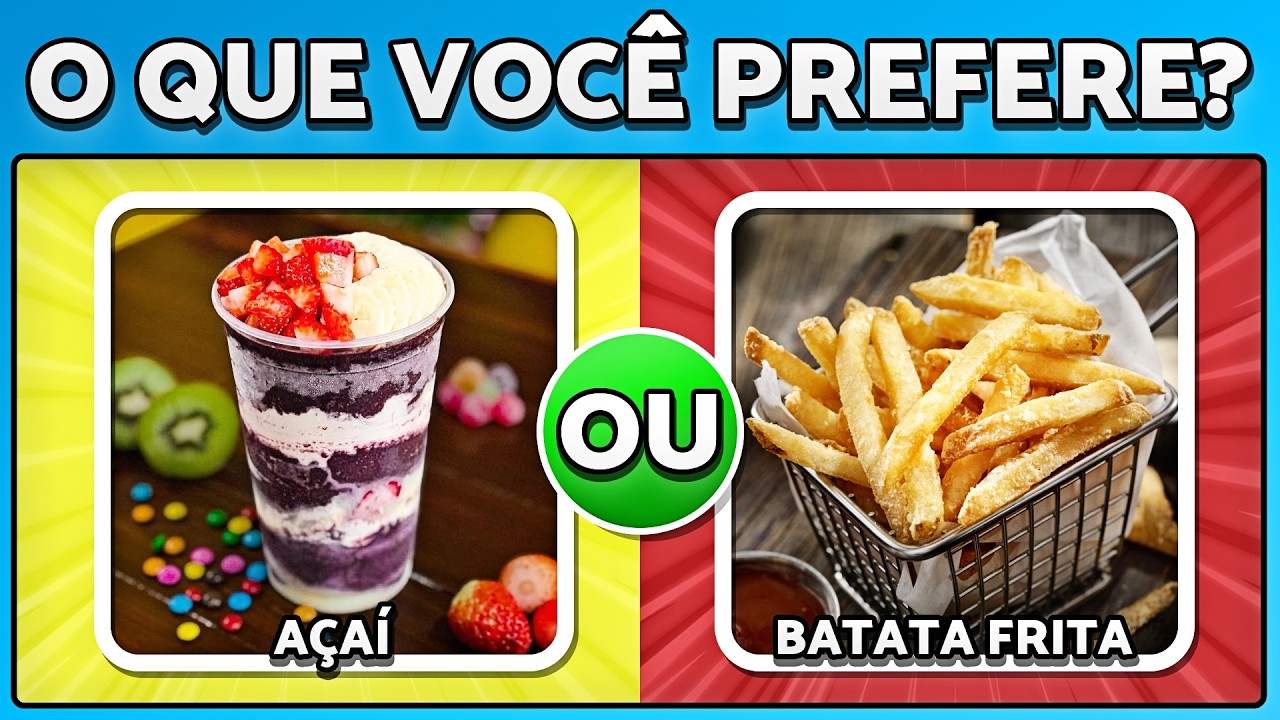 O QUE VOCÊ PREFERE? DOCES OU SALGADOS? 🍰🌭| jogo das escolhas | Doces vs salgados #quiz