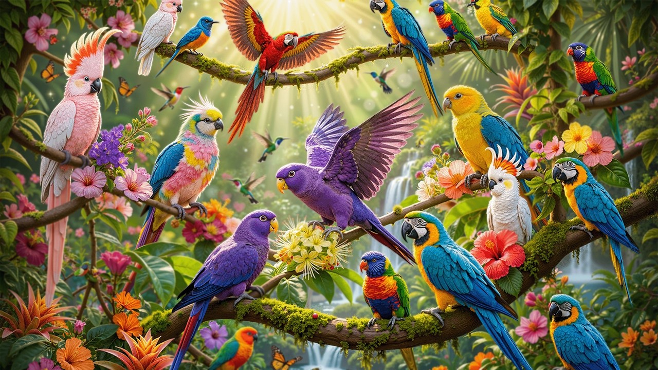 Watch Nature's Living Jewels,The Hidden Beauty of Wild Birds in Spring Wonderland