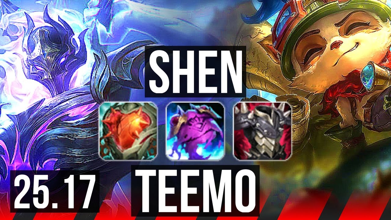 SHEN vs TEEMO (TOP) | 8/5/18 | EUW Master | 25.17