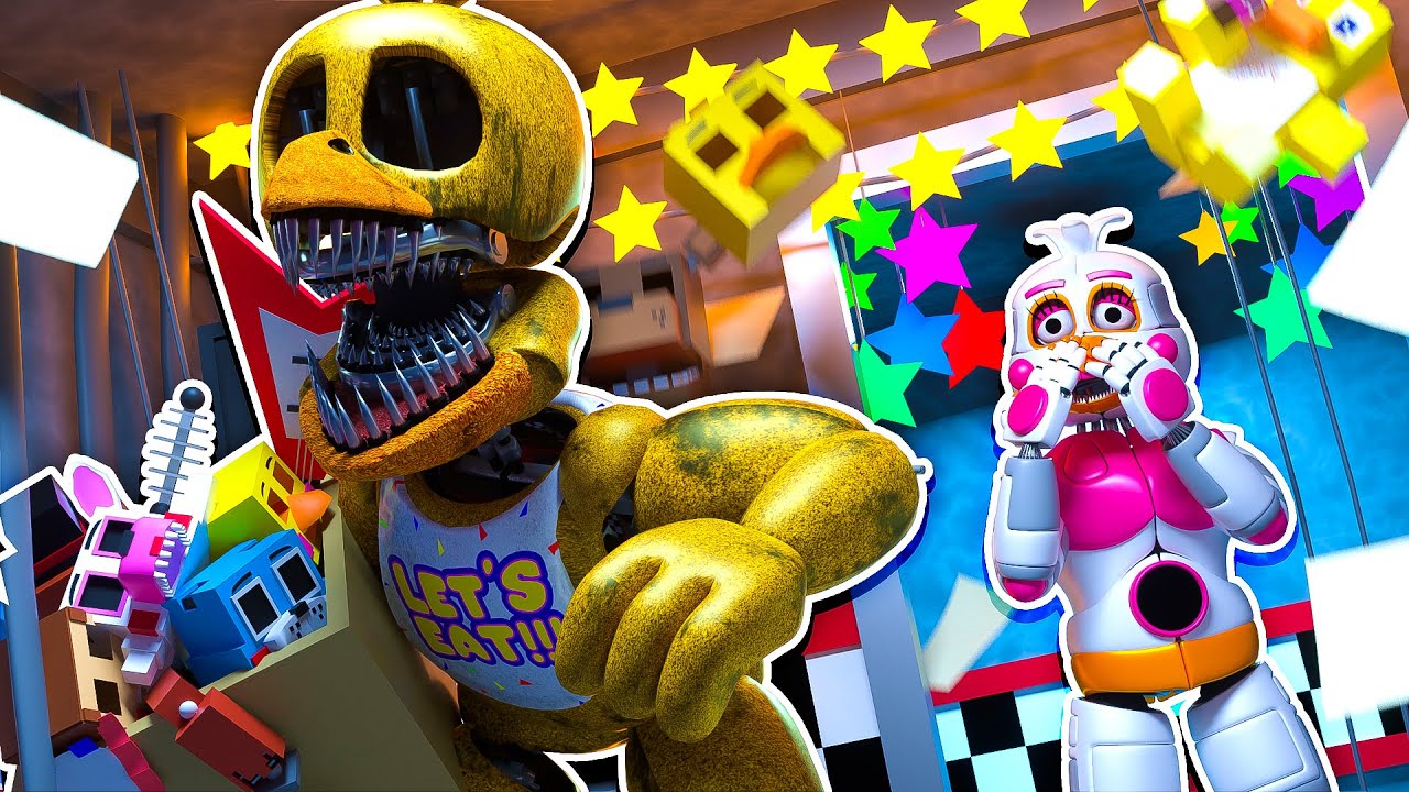 Sinister Chica Destroy's Funtime Chica's Room FNAF | Minecraft Five Nights at Freddy’s Roleplay