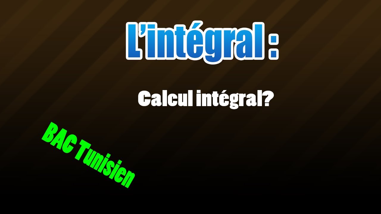 01_Calcul intégral