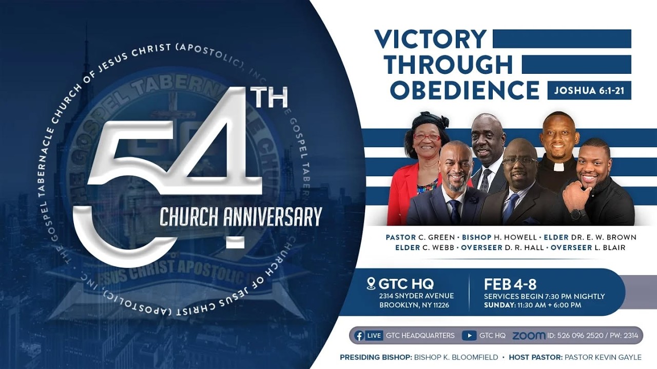 GTC 54th Anniversary Service 2/5/26 Speaker: Bishop Harris Howell