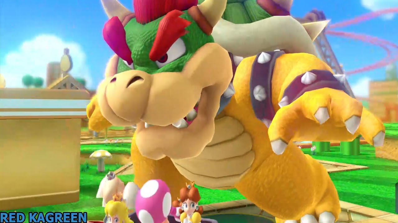 Mario Party 10 - Mushroom Park - Daisy vs Toadette vs Peach vs Rosalina (Bowser Party)