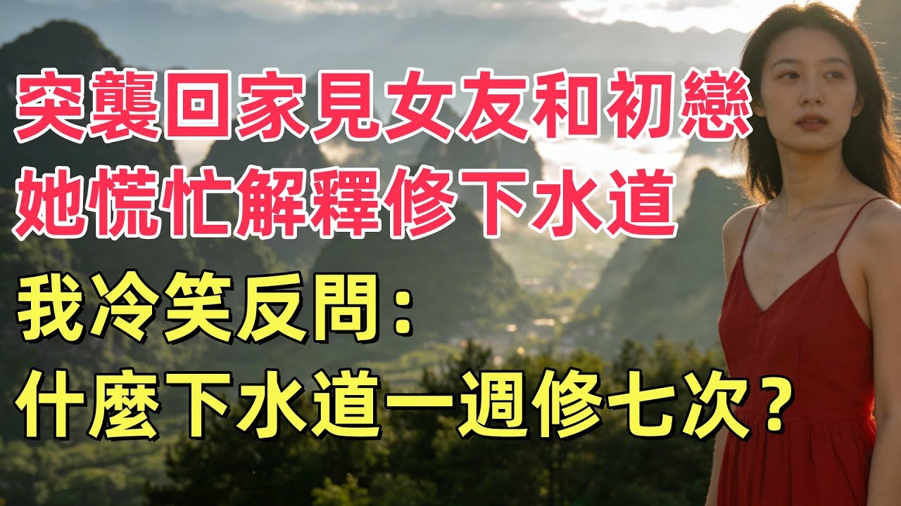 突襲回家見女友和初戀一起，她慌忙解釋修下水道，我冷笑反問：什麼下水道一週修七次？