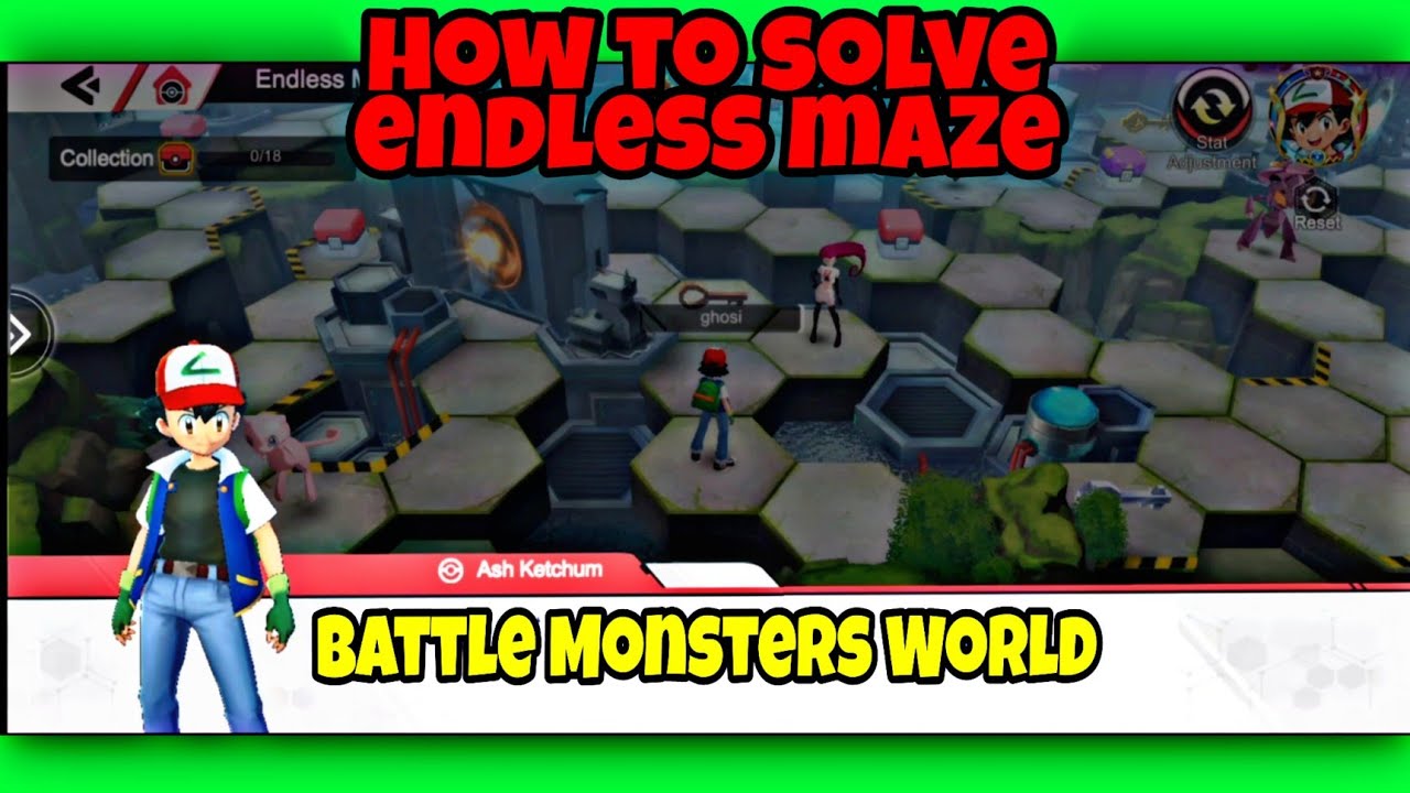 HOW TO SOLVED ENDLESS MAZE  in Battle Monsters World gameplay #pokeverse