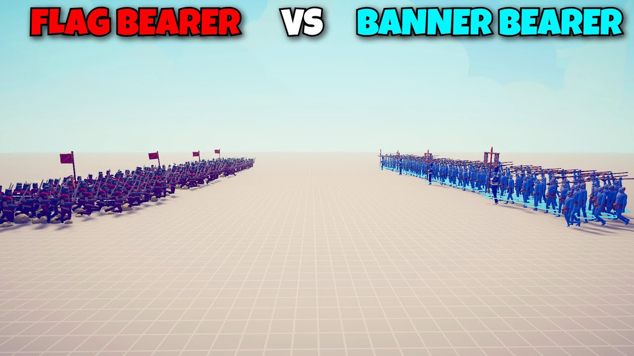 FLAG BEARER MELEE UNITS VS BANNER BEARER RANGED UNITS - Totally Accurate Battle Simulator TABS