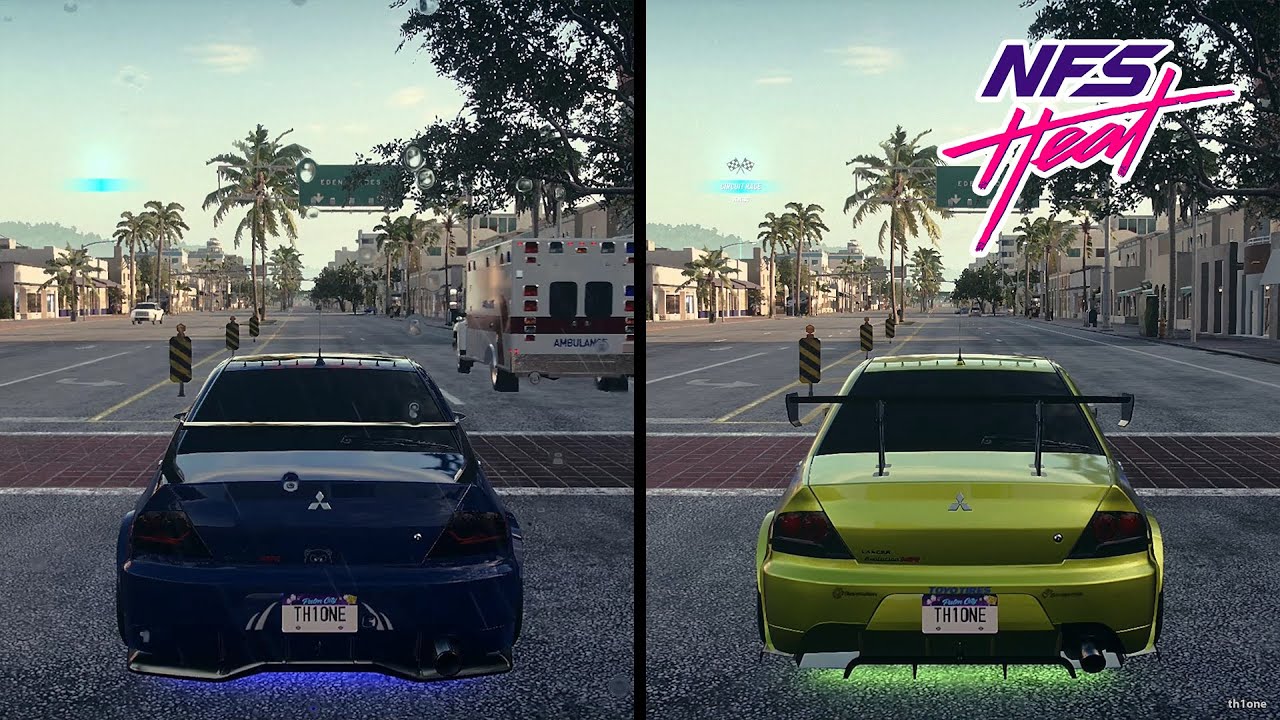 NFS Heat | 948 HP 3.8L V8 vs. 984 HP Forged 2.0L I4 Mitsubishi Lancer Evolution IX `07 Comparison