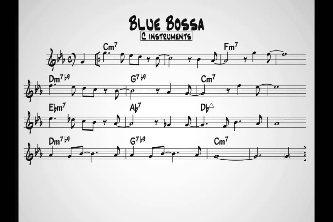 Blue Bossa C version - Play along