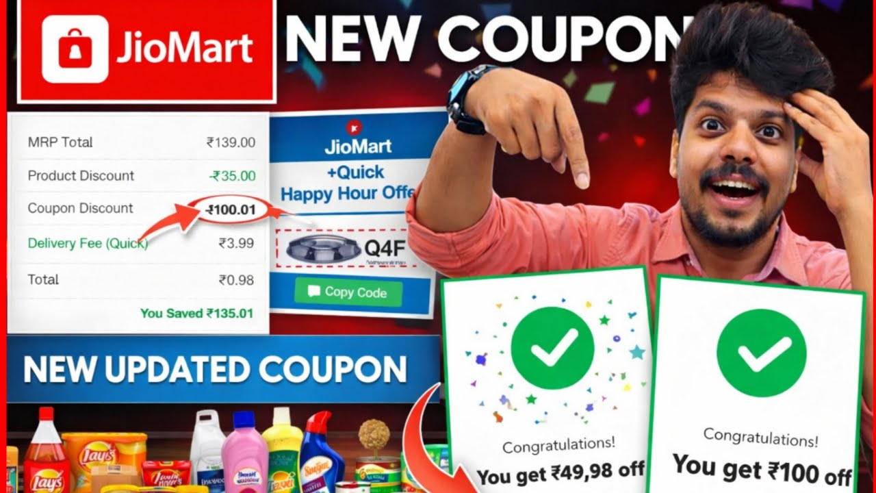 Jiomart coupon code 2026 | jiomart offer today | jiomart coupon code 100 rupees | jiomart new coupon