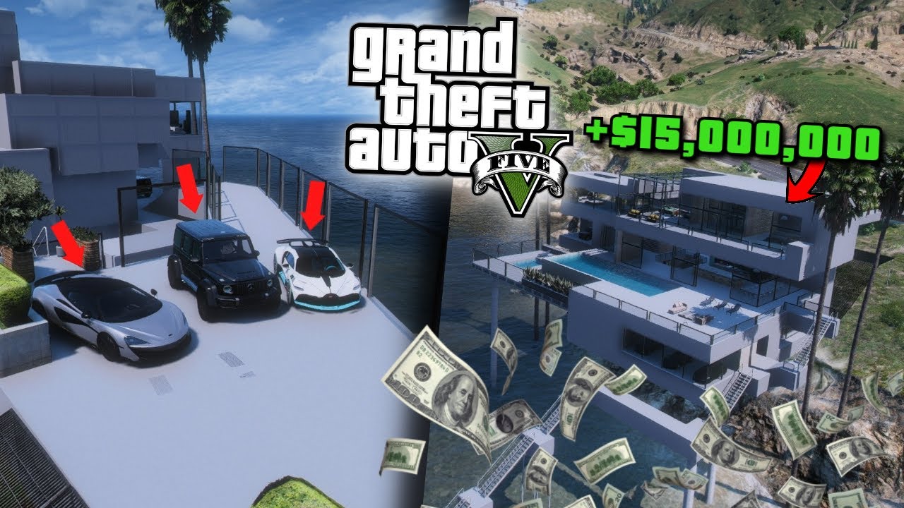 GUA BELI RUMAH MEWAH PINGGIR PANTAI SEHARGA $15,000,000 - GTA 5 MOD