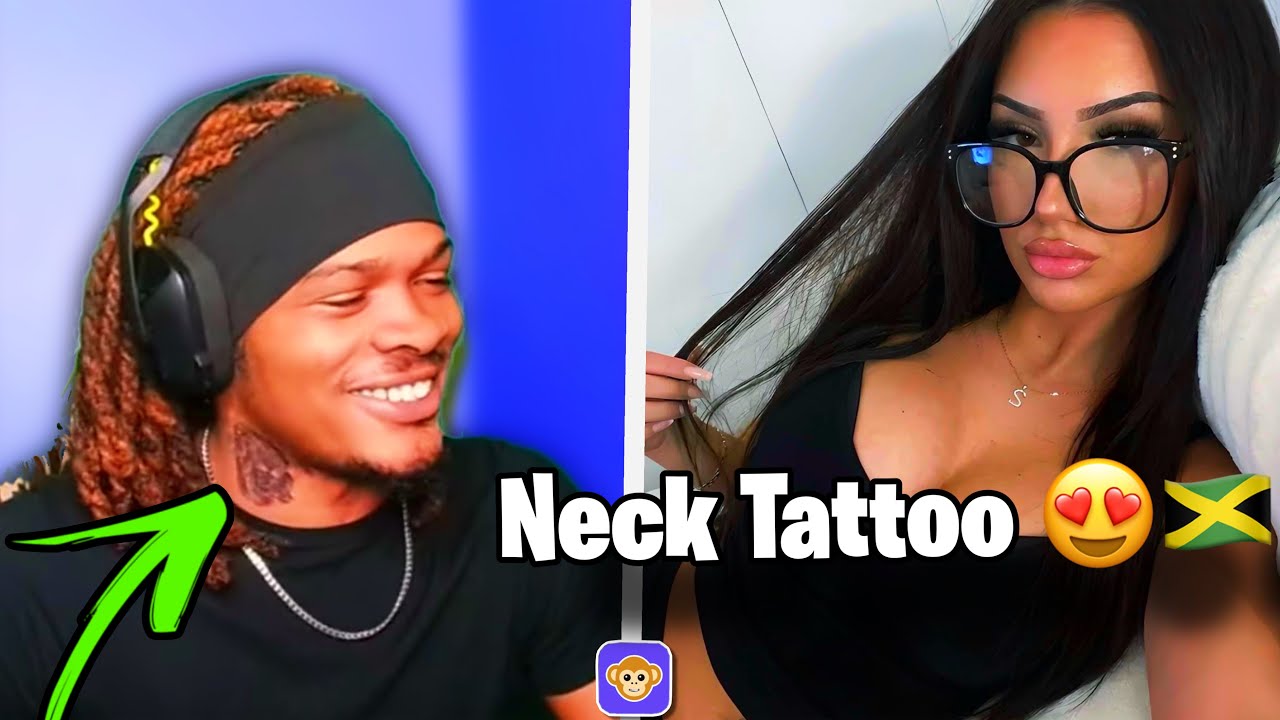 Baddies Love My Neck Tattoo 😍🇯🇲 (Fake Tatoo Prank)