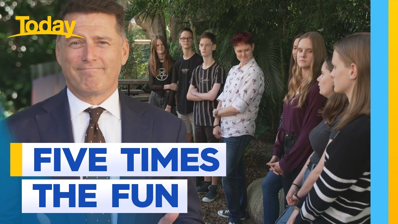 Karl reunites with Mater Hospital Quintuplets | Today Show Australia