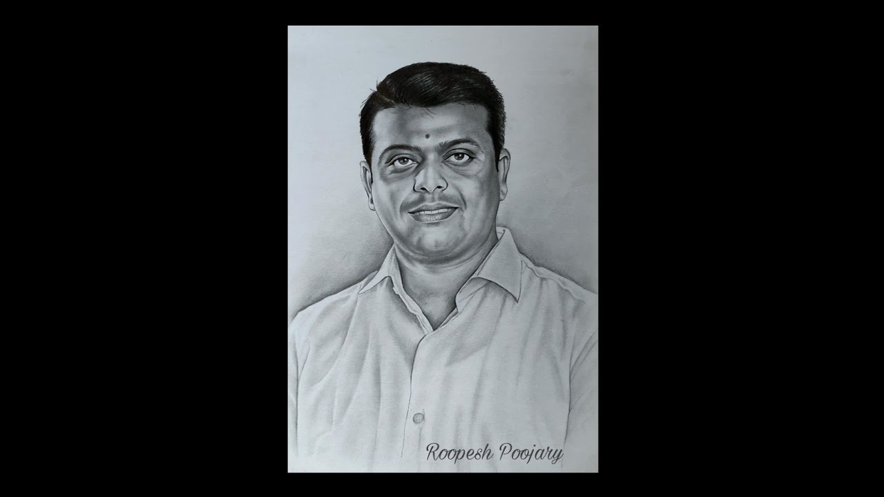 Harish Poonja || MLA of Belthangady. Pencil drawing (Timelapse video).