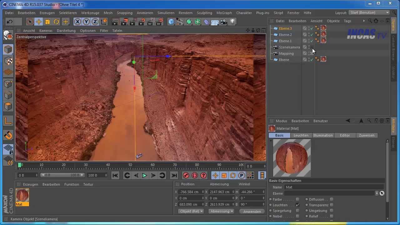 Cinema 4D Tutorial Kamera-Mapping