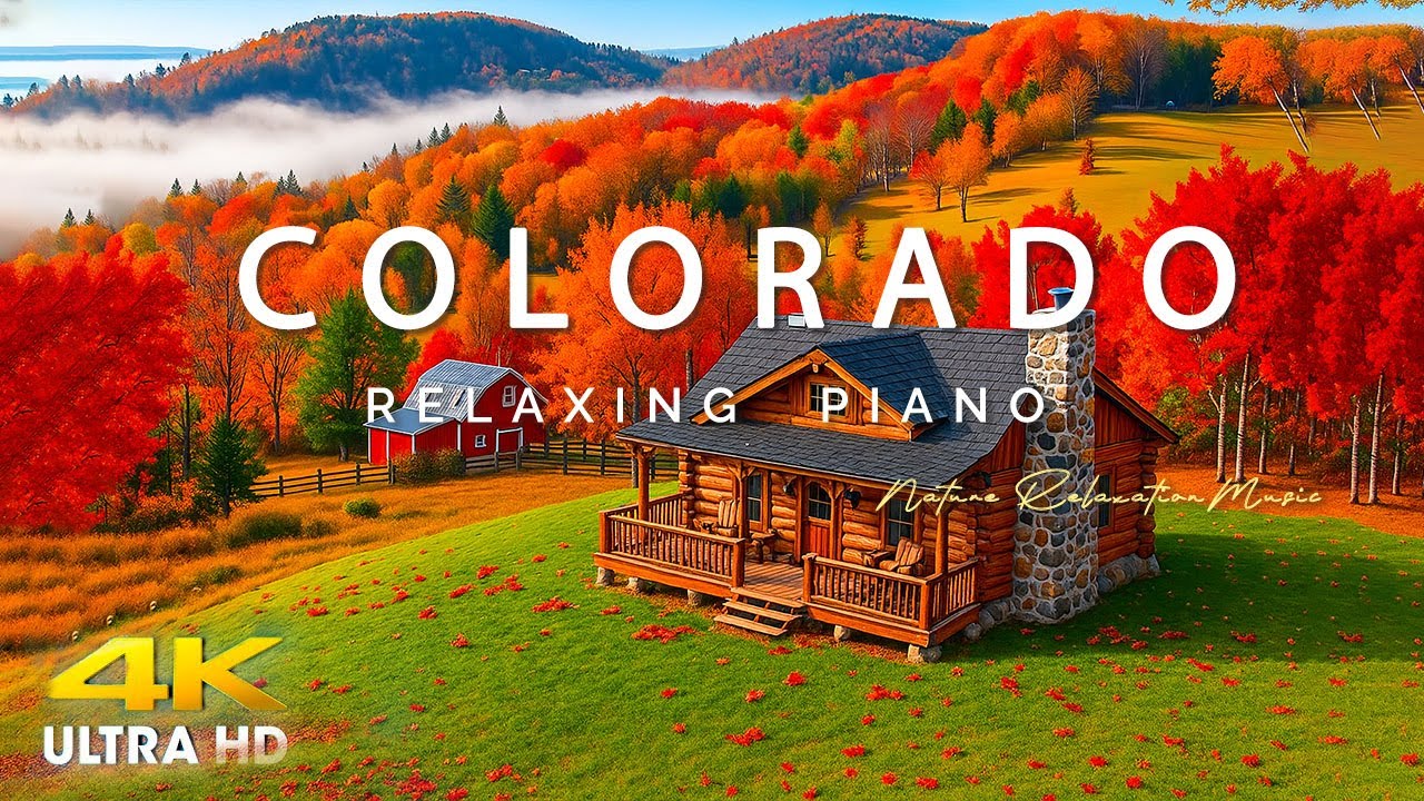 FLYING OVER COLORADO (4K UHD) - Amazing Beautiful Nature Scenery & Relaxing Music