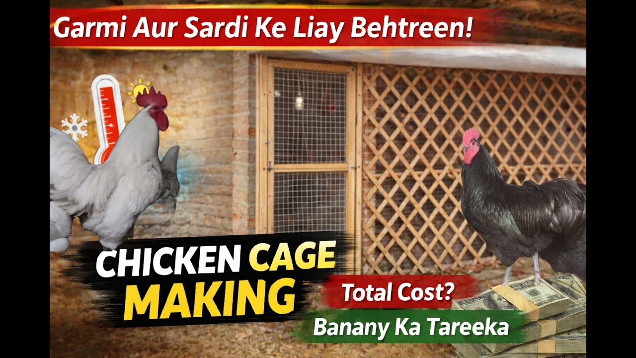 Low Cost Chicken Cage Setup | Perfect for Hot & Cold Weather 🐔🔥❄️ #trending #viral
