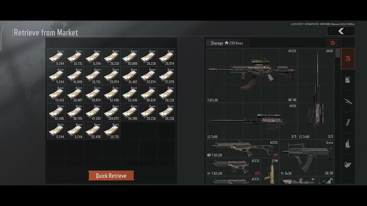 ARENA BREAKOUT claiming market mail koens 😶‍🌫️
