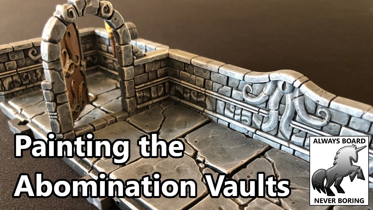 Quickly Painting the Abomination Vaults Pathfinder Terrain from Dungeons and Lasers | Sponsored