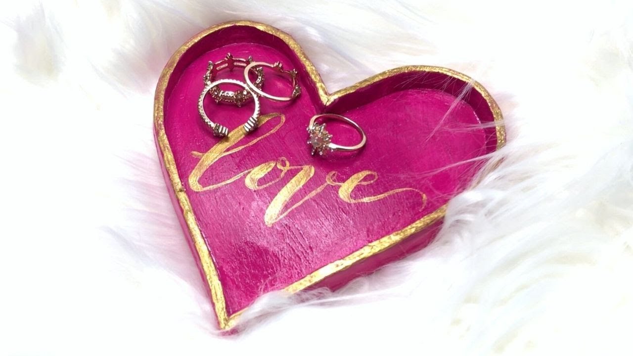 Air-Dry Clay Heart-Shaped Trinket Dish | Valentine's Day Craft