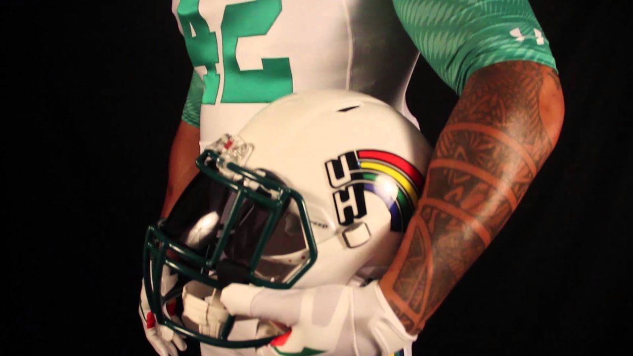 2015 University of Hawaii Rainbow Warrior Football Away Retro Uniform