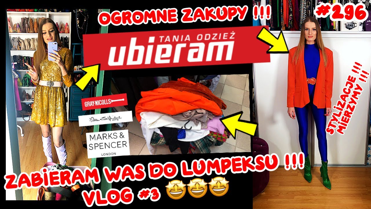 ZABIERAM WAS DO LUMPEKSU NA OGROMNE ZAKUPY !!! TANIA ODZIEŻ UBIERAM !!! HAUL Z SECOND HANDU !!! #296