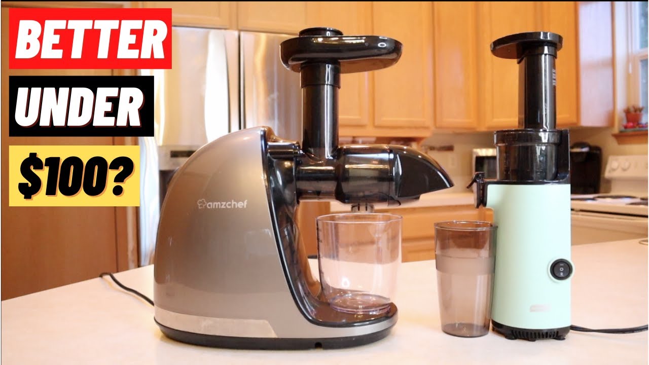 BEST JUICER Under $100 AMZChef vs. Dash Cold Press Juicer | Juicer Yield Pulp Taste Test