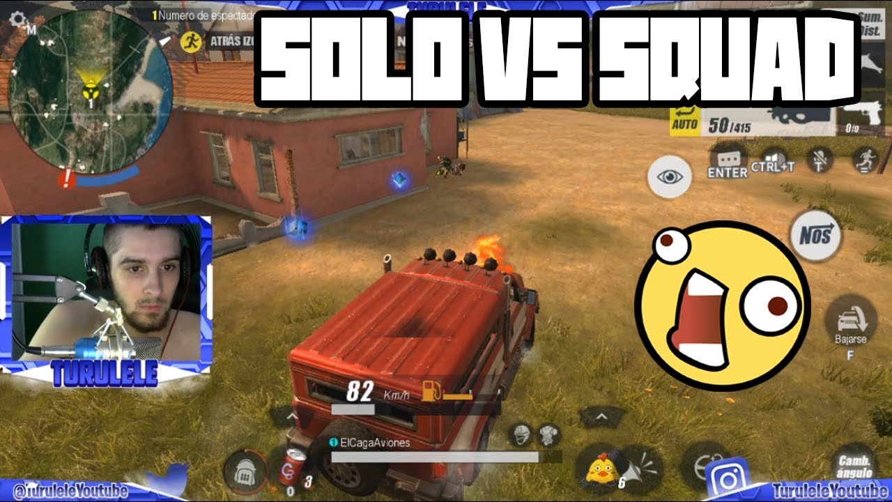 SOLO VS SQUAD ME LOS BAJO A TODINGOS RULES OF SURVIVAL