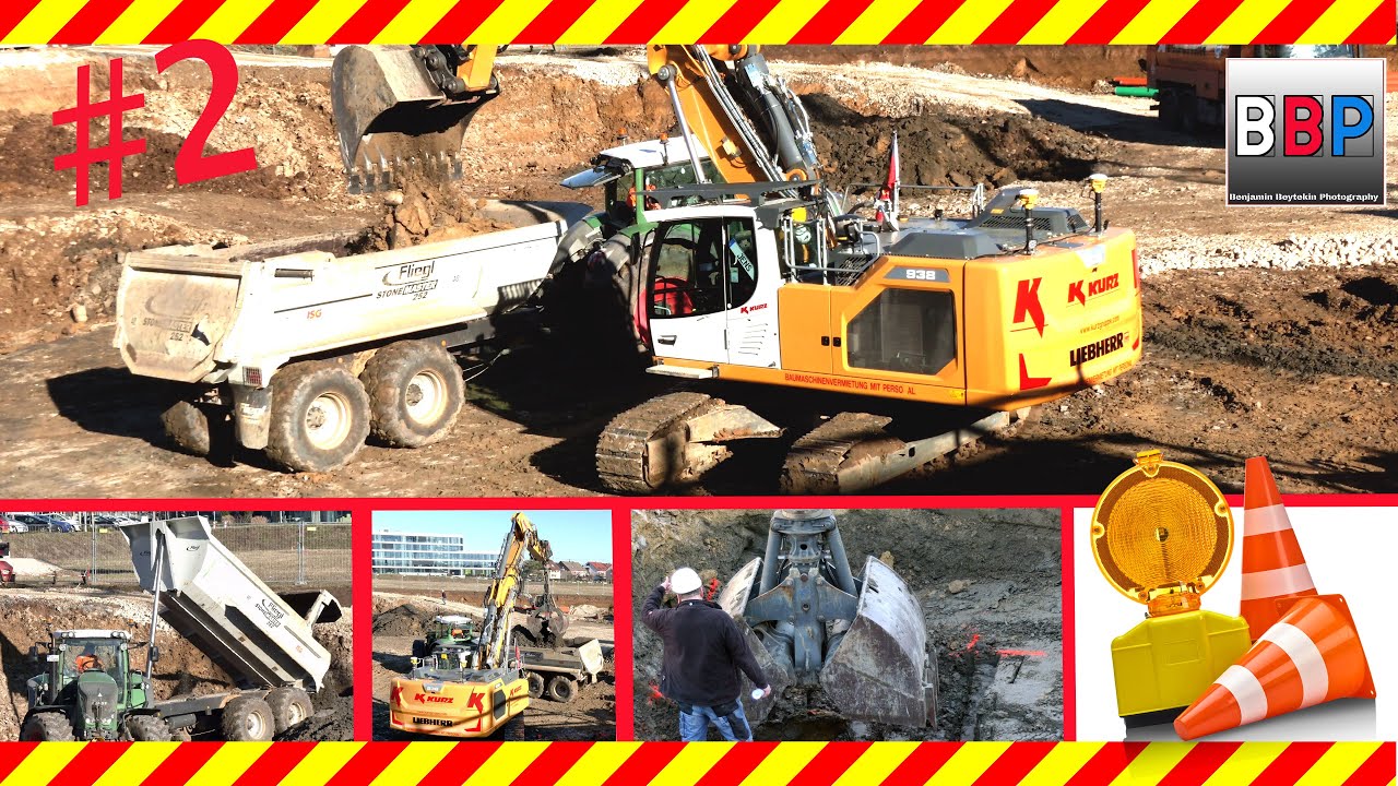 Liebherr R 938 VA mit Löffel u. Greifer, Baugrubenaushub, Filderstadt, 14.01.2022. #2