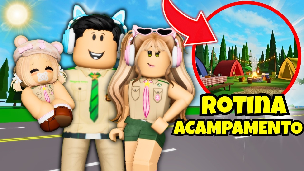 ROTINA de ACAMPAMENTO em FAMÍLIA em BROOKHAVEN
