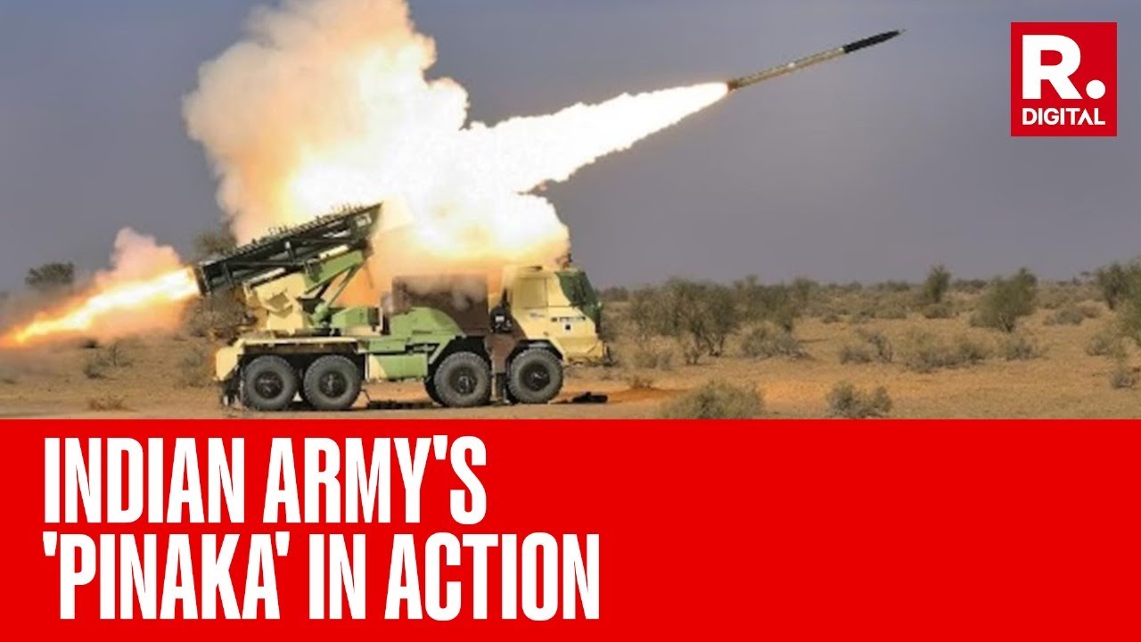Watch: Power Of Made In India Multi-Barrel Rocket Launcher &lsquo;Pinaka&rsquo; On Display In Pokhran
